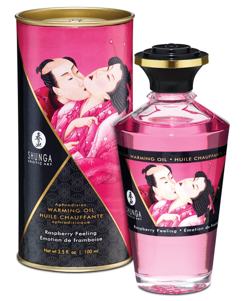Shunga Warming Oil Sensación de frambuesa 3.5 fl oz